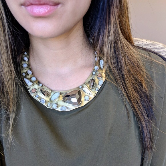Kendra Scott Pyrite Mosaic Mira Collar necklace - Picture 4 of 6